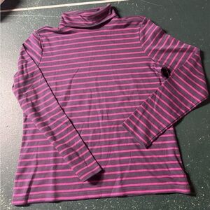L.L. Bean purple striped turtleneck. Women’s Petite Small